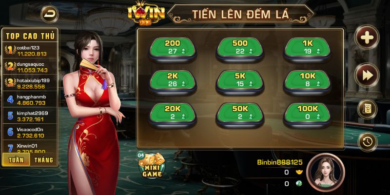 Bí quyết giành chiến thắng trong Tiến lên đếm lá iWin